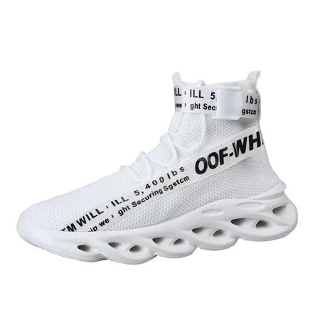 

Breathable Lace Up Knitting Sports Shoes Fashion High Top Weaving Running Shoes Women‘s Footwear