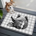 thumbnail image 4 of Grey Easter Area Rugs Collection 2'x3', Spring Country Cute Bunny Plaid Checkered Non Slip Indoor Rectangle Throw Runner Rug Floor Mat Carpet for Living Room Dining Table Bedroom Nursery, 4 of 9