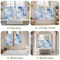 thumbnail image 6 of Marble Blue Kitchen Curtains, Abstract Modern Minimalist Solid Ombre Light Filtering Window Curtain Panels, 2Pcs Rod Pocket Window Treatments Set for RV Dining Room Study Room 42x54 Inches, 6 of 9