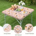 thumbnail image 4 of Princess Carriage Pattern Square Fitted Tablecloth with Elastic Edge,Square Table Cover,Washable Elastic Table Cover for Home Kitchen Party Decor 36"x36", 4 of 6