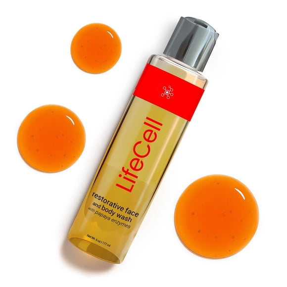 Limpiador facial y corporal de papaya LifeCell 177 ml exfoliante