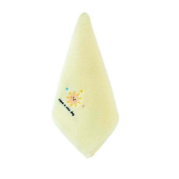 Toalla facial bordada para niños | Algodón 100% suave | 10 x 20 pulgadas | Absorbente, resistente al desgarro, patrón de nube de sol de estrellas | Toalla de mano multiusos, toallita, gimnasio,