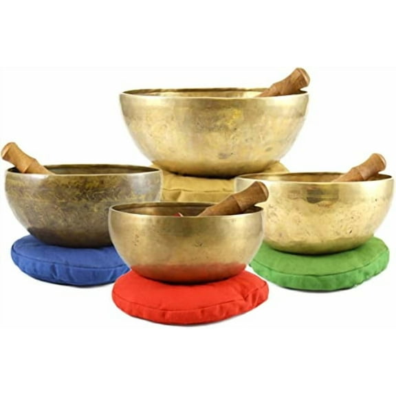 432HZ FOUR CHAKRA TIBETAN SINGING BOWL SET