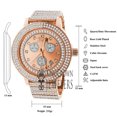 thumbnail image 6 of 18K Rose Gold Finish Jojo Jojino Joe Rodeo Solid Stainless Steel 54mm Real Diamond Dial Watch, 6 of 7