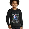 thumbnail image 2 of Wild Bobby Season's Eatings Shark Christmas Sweater | Holiday Youth Longsleeve Shirt, 2 of 5