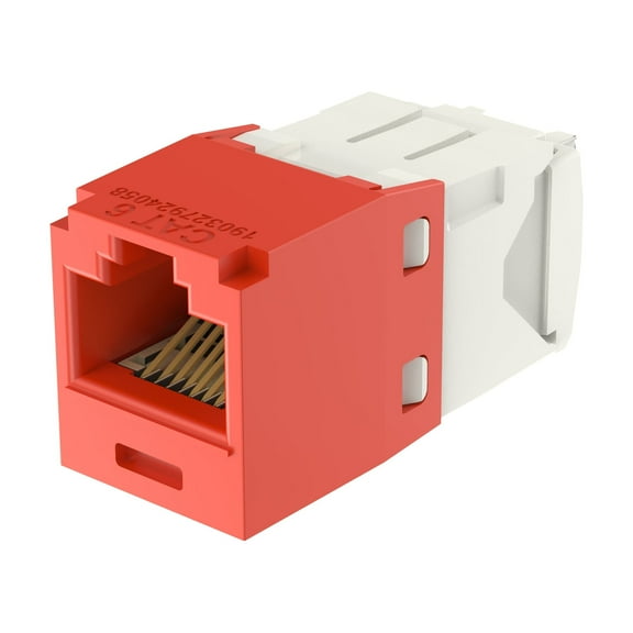Panduit CJ688TGRD Mini-Com TX6 Plus Giga-Channel Cat6 Jack, Red, Box of 50