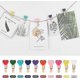 thumbnail image 4 of 100Pcs Mini Colorful Wooden Clothespins.Heart Shape Pegs. Photo Paper Clips, 4 of 5