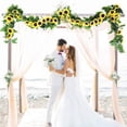 thumbnail image 3 of ZOELNIC 7.2ft/pc Artificial Sunflower Garland Sunflower Heads Silk Flower Ivy Vine Garland Sunflower Decor for Home Kitchen Wedding Arch Baby Shower Decor, 3 of 6