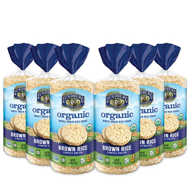 Lundberg Organic Brown Rice Cakes, Lightly Salted, 8.5Oz (6 Count),  Gluten-Free, Vegan, Usda Certified Organic, Non-Gmo Verified, Kosher, Whole  Grain Brown Rice - Walmart.com Lundberg Organic Brown Rice Cakes, Lightly Salted, 8.5Oz (6 Count),  Gluten-Free, Vegan, Usda Certified Organic, Non-Gmo Verified, Kosher, Whole  Grain Brown Rice - Walmart.com