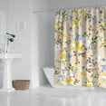 thumbnail image 2 of Waterproof Beautiful Colorful Floral Shower Curtain 72x72 Inch Boho Style Polyester Unique Shower Curtain for Bathroom Hotel Home Decor with 12 Plastic Hooks, 2 of 5