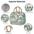 thumbnail image 4 of Minimalist Botanical Cactus Insulated Lunch Bag – Reusable Thermal Cooler Tote with Aesthetic Succulen and Desert Style for Commuting and Office Use, 4 of 6