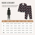 thumbnail image 3 of JUNZAN Rose Flowers Print Womens Pajama Sets,Long Sleeve Button Down for Women Pjs 2 piece, 3 of 7