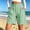 *Green, variant on Women’s Plaid Elastic High Waist Bermuda Shorts with Pockets,Summer Casual Beach Midi Shorts Black,Women's Plus XXL
