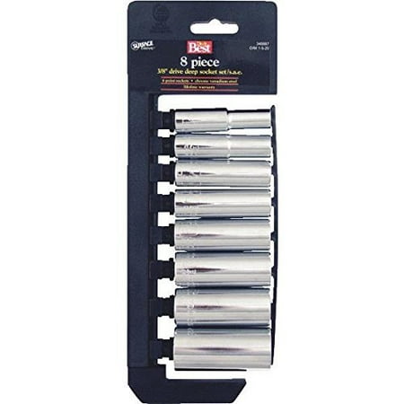 

Channellock Products Standard 3/8 Drive 6-Point Deep Socket Set (8-Piece)