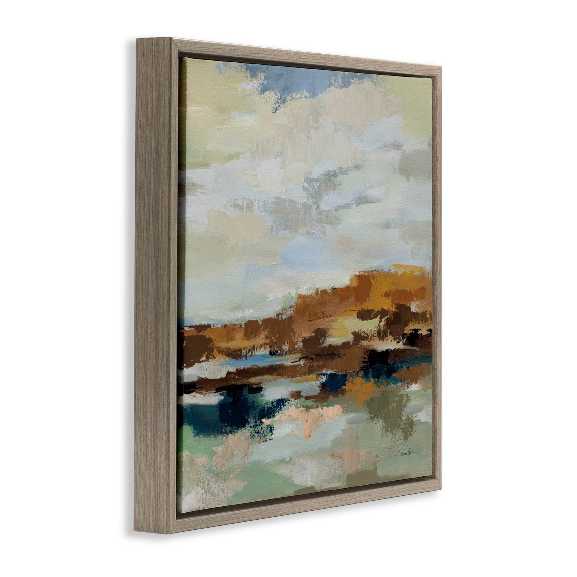 Stupell Industries American West Distortion Brown Framed Floater Canvas Wall Art, design by Silvia Vassileva