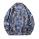 thumbnail image 3 of Camisas De CompresióN Para Hombre Camisa Retro de manga larga para playa y vacaciones al libre, informal, con un solo botón, para otoño e invierno, para hombre (Blue, XXL), 3 of 5