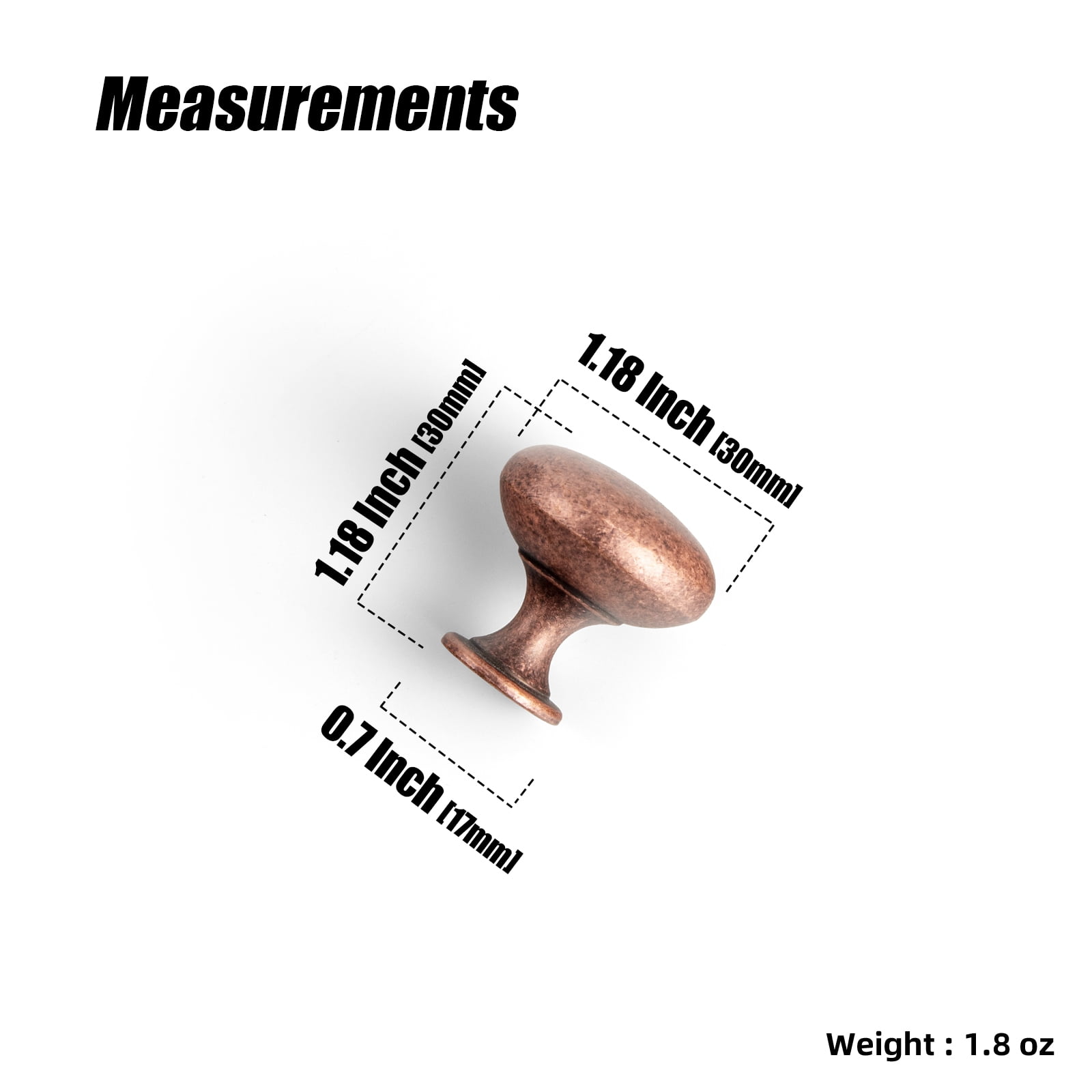 Goo-Ki 12 Pack 1.18" Hole Center Antique Copper Cabinet Drawer Knobs, Zinc Alloy Cabinet Handles for Bar Cupboard Closet Wardrobe