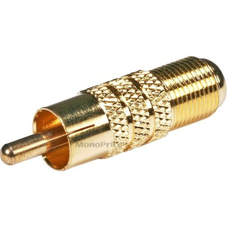 UPC: 0844660041306 | Monoprice Gold Plated RCA Male to F-Type Female Adaptor