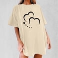 thumbnail image 5 of Blouses à Manches Courtes pour Femmes Mode Femme Uni Col Rond Imprimé T-Shirt à Manches Courtes Impression Blouse Ample Hauts Femmes Hauts à Manches Courtes Hauts à Manches Courtes pour Femmes, 5 of 5