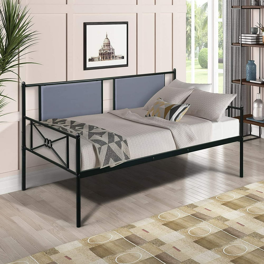 Twin Daybed Metal Daybed Frame With Headboard Foot