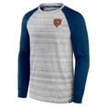 thumbnail image 2 of Men's Fanatics Heather Gray/Navy Chicago Bears Fair Shake Raglan Long Sleeve T-Shirt, 2 of 3