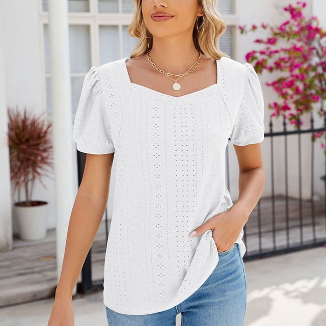 Blouses pour Femmes Mode pour Femmes Couleur Unie Manches Courtes Col en V Veste d'Automne
