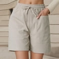 thumbnail image 2 of Sports Shorts for Women, Plus Size Athletic Shorts for Women,Women's Beach Shorts Casual High Waist with Elastic Waistband and Pockets Comfortable Loose Fit Summer for Women, 2 of 5