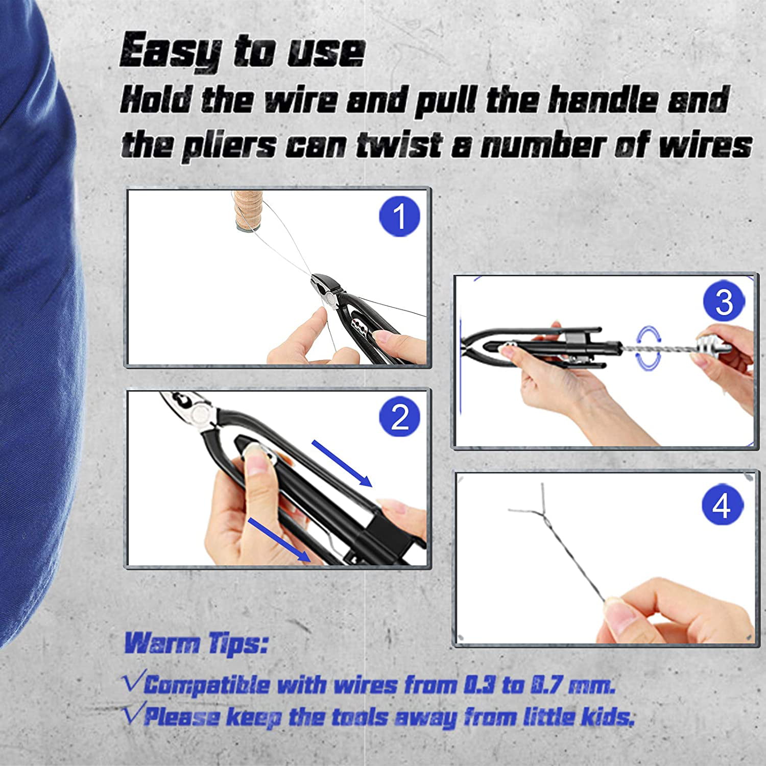 Details about  6" and 9" Aircraft Safety Wire Twist Twisting Twister Lock Pliers 