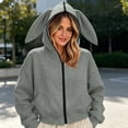 thumbnail image 2 of Cute Hoodies for Women Baeitkot Women's Fashion Solid Color Zipper Jacket Long Sleeve Coat with Pockets, 2 of 6