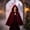 Brick Red, variant on Helii Velvet Hooded Cloak for Women Short Cape with Lace Trim Gothic Little Red Riding Hood Dress Up Costume for Halloween Christmas Party Multiple Sizes