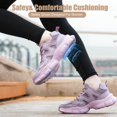 thumbnail image 5 of Steel Toe Shoes for Women Men Wide Non Slip Composite Work Sneakers Indestructible Comfortable Safety Shoes Lightweight Breathable Construction Sneakers Puncture Proof Ergonomic Design Purple, 5 of 6