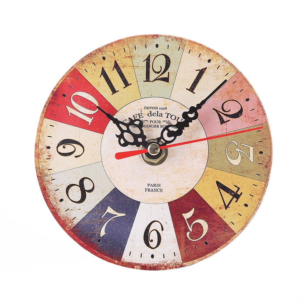 Siaonvr Vintage Style Antique Wood Wall Clock for Home Kitchen Office