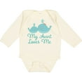 thumbnail image 3 of Inktastic My Aunt Loves Me Whale Boys or Girls Long Sleeve Baby Bodysuit, 3 of 5