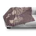 thumbnail image 3 of Vintage Woman Soft Flannel Fleece Throw Blanket, Woman Silhouette with Flowered Hair Style Abstract Beauty Image, Cozy Plush for Indoor and Outdoor Use, 70" x 90", Mauve Taupe and Beige, by Ambesonne, 3 of 6