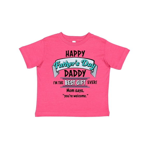 Inktastic Happy Father's Day Best Ever Boys or Girls Toddler T-Shirt