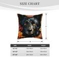 thumbnail image 4 of Fotbe Colorful Floral Black Dog Pattern Velvet Decorative Throw Pillow Covers with Elegant Piping, Soft Plush Cushion Cover for Sofa, Bed, Car, Office-16"x16", 4 of 8