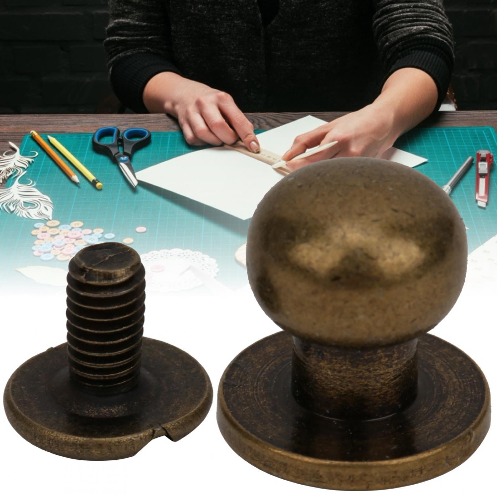 20 Sets Copper Round Head Stud Spot Screwback DIY Craft Rivets 10 x 8mm Gold 