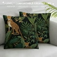 thumbnail image 3 of HENGT Throw Pillow Cover Leopards and Tropical Leaves Pillow Case Cushion Cover Sofa Outdoor Decorative Square, 3 of 5