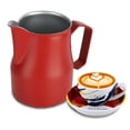 thumbnail image 1 of 500ml Milk Frothing Cup Stainless Steel Coffee Pitcher Jug for Coffee Shop(Red), 1 of 7