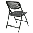 thumbnail image 2 of Elama 4 Piece Plastic Mesh Folding Dinner Chair in Black, 2 of 7