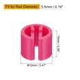 thumbnail image 2 of 150 piezas de marcadores de perchas en blanco, etiquetas adecuadas para varillas de 3.5 mm, etiqueta de color para perchas de ropa, rojo rosa, 2 of 6