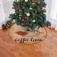 thumbnail image 2 of FMSHPON a Cup of Coffee Xmas Christmas Tree Skirt Stand Mat for Holiday Party Decoration Indoor Outdoor 48 inches, 2 of 3