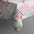 thumbnail image 5 of Pioneer Flower Floral Print Pattern Square Tablecloth, Waterproof Wipeable Spillproof Washable Table Cover for Home Kitchen Party Decor, 60"x60", 5 of 6