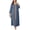 Blue, variant on AURA Womens V Neck Long Sleeve A Line Dress Color Block Loose Fit Casual Commuting Long Dress 0XL 4XL
