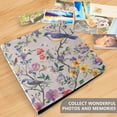 thumbnail image 4 of FORMRS 3 Ring Photo Album 4"x6" Self Adhesive Large Capacity PU Leather Cover, Purple Floral Pattern, 4 of 8