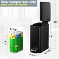 thumbnail image 2 of Slim Bathroom  with Lid Soft Close, 2.6 Gallon Stainless Steel Garbage Can with Removable Inner Bucket,  Step Pedal, Small Trash Bins for Toilet, Bedroom, Kitchen, Office, 2 of 6