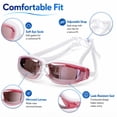 thumbnail image 4 of Adult Swim Goggles with Mirror Coated Lenses and Adjustable Strap for Pool and Training, TIKA, 4 of 7