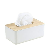 USHOBE Tissue Box with Lid 1Pack Rectangular Wooden for Modern Decor