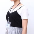 thumbnail image 3 of 20pcs Clear PVC Waterproof Employee ID Holder Transparent Badge Holder with Rope (Black), 3 of 4