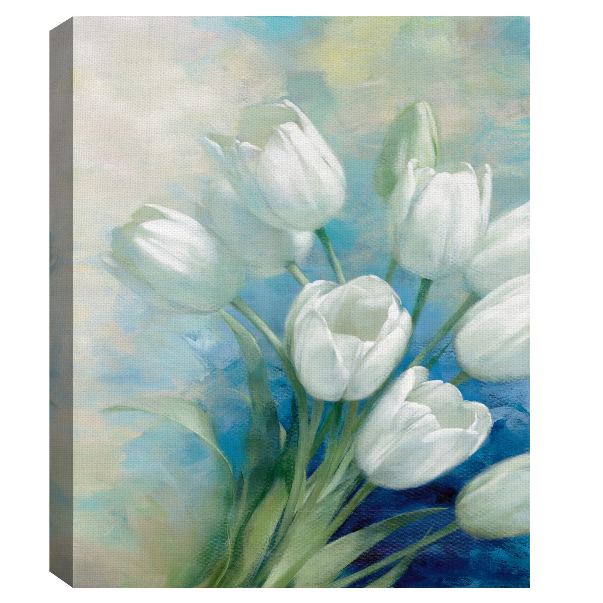Tulip Blossoms by D. Rogier Wrapped Canvas Painting Art Print